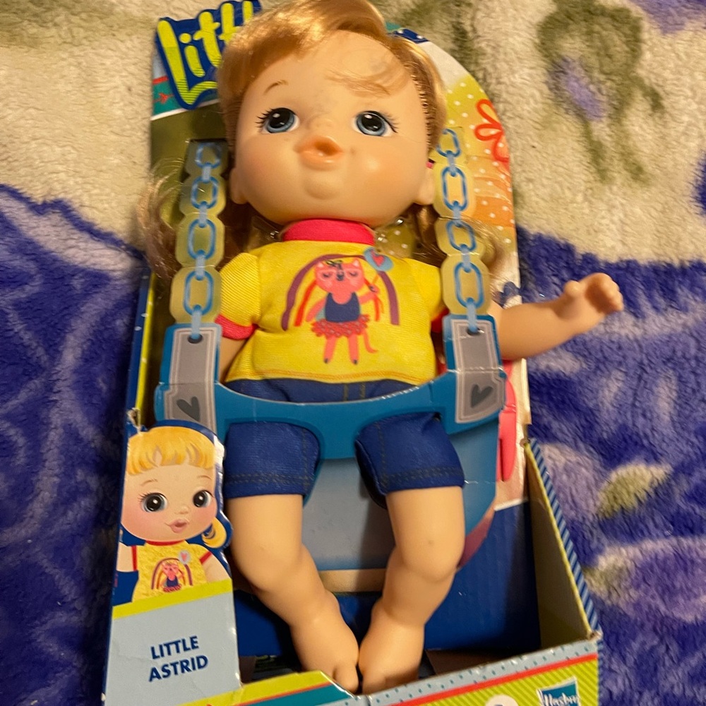 Little Astrid Doll with Yellow and Blue Outfit